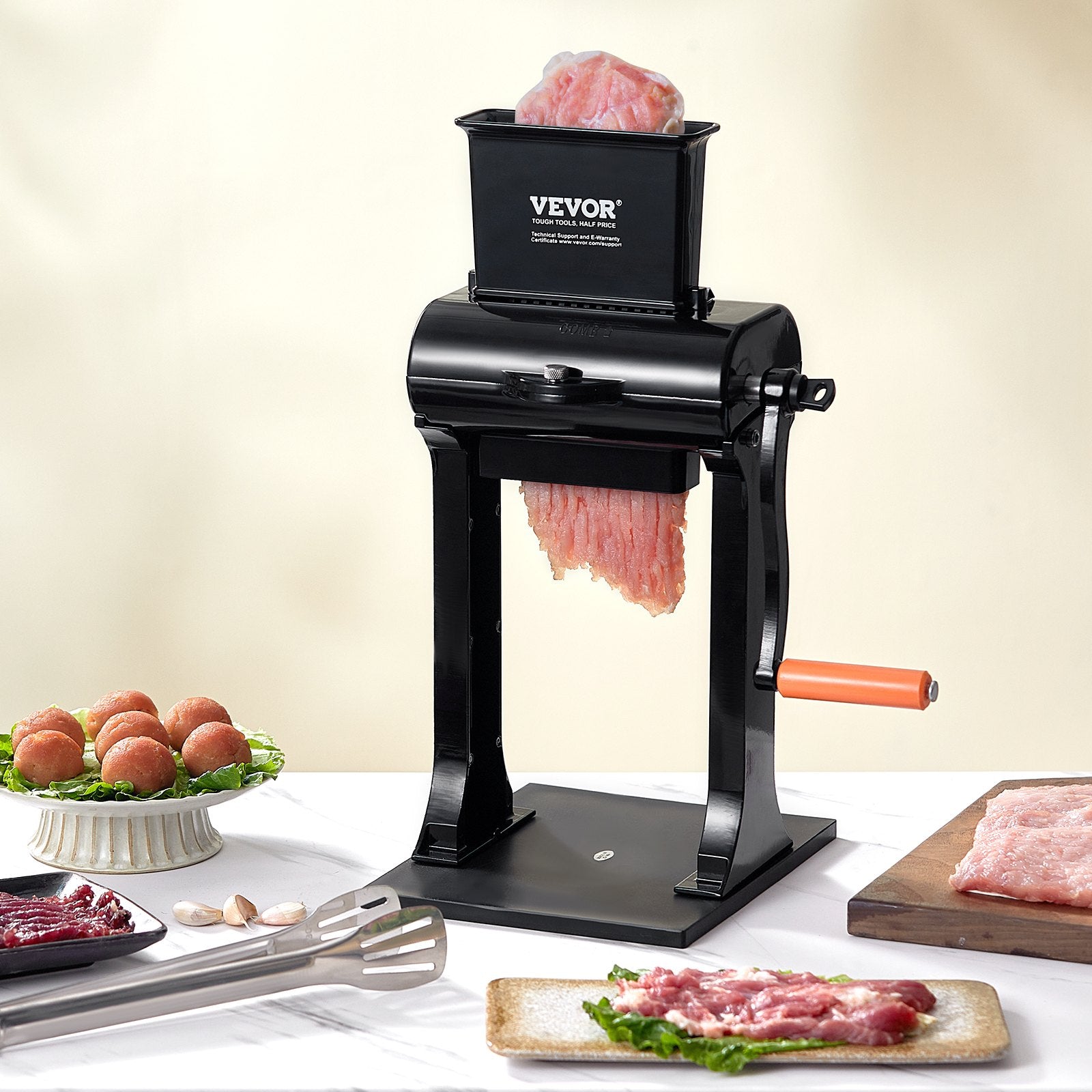 Farm Equipment: VEVOR Commercial Meat Tenderizer, Heavy Duty Stainless Steel Meat Tenderizer Machine, Quick and Easy Manual Operation Kitchen Tool, 148mm Feed Port for Beef, Turkey, Chicken, Pork, Steak, and Fish