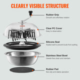 Gardening Tools: VEVOR Leaf Bowl Trimmer, 24'' Trimmer Bowl, Manual Bud Trimmer with Stainless-Steel Blades for Twisted Spin Cut, Clear Visibility Dome and Hand Pruner Included, for Cutting Leaves, Buds, Flowers