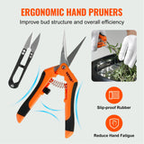 Gardening Tools: VEVOR Leaf Bowl Trimmer, 24'' Trimmer Bowl, Manual Bud Trimmer with Stainless-Steel Blades for Twisted Spin Cut, Clear Visibility Dome and Hand Pruner Included, for Cutting Leaves, Buds, Flowers