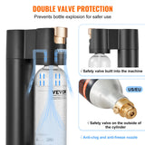 Gardening Tools: VEVOR Sparkling Water Maker, Soda Maker Machine for Home Carbonating, Seltzer Water Starter Kit with BPA-free 1L PET Bottle, 2 CO2 Cylinders, Compatible with Mainstream Screw-in 60L CO2 Cylinder