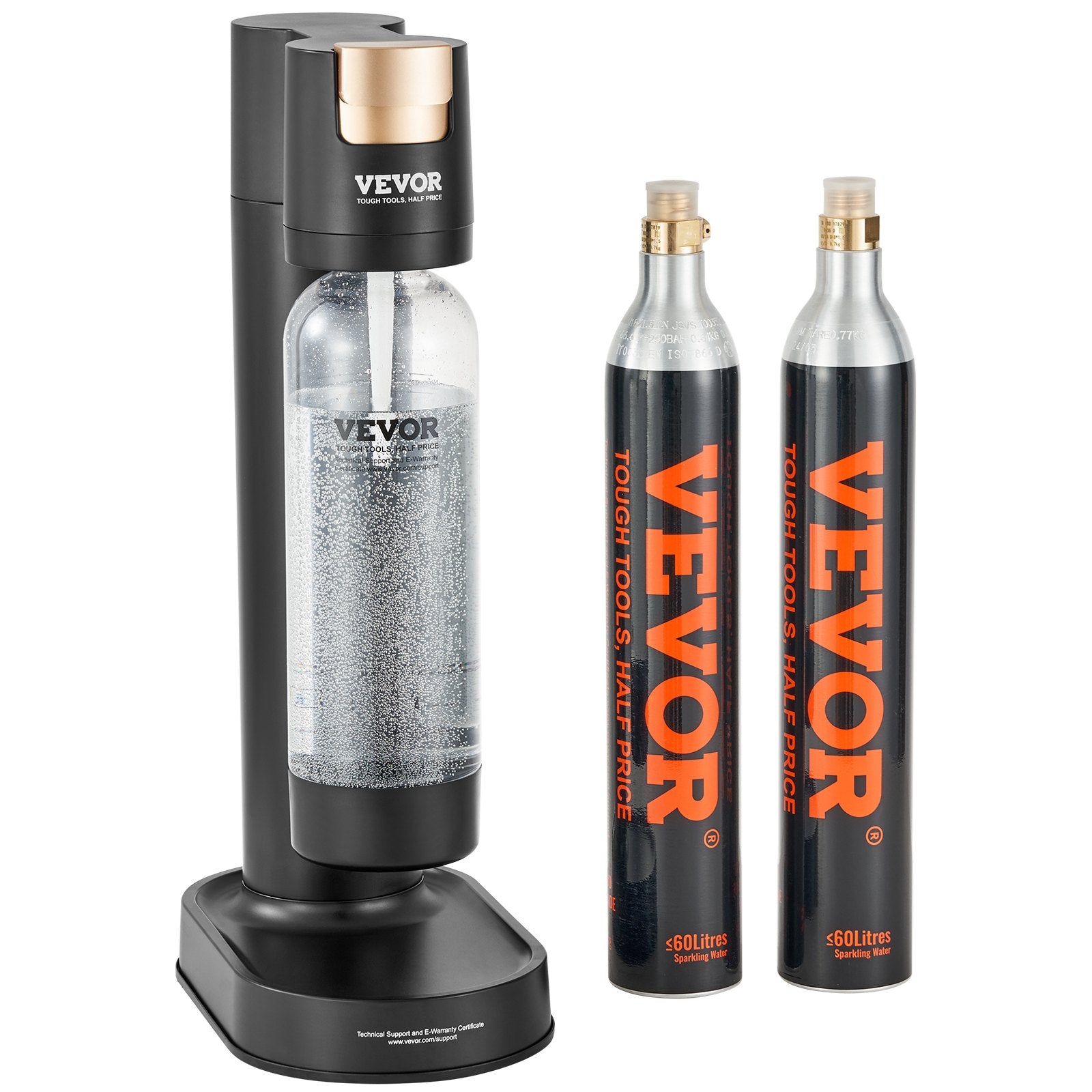 Gardening Tools: VEVOR Sparkling Water Maker, Soda Maker Machine for Home Carbonating, Seltzer Water Starter Kit with BPA-free 1L PET Bottle, 2 CO2 Cylinders, Compatible with Mainstream Screw-in 60L CO2 Cylinder