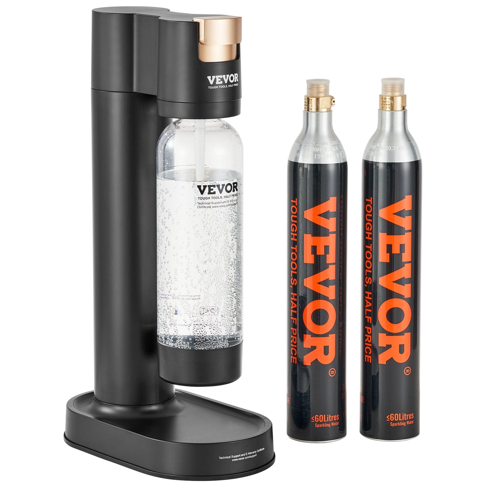 Gardening Tools: VEVOR Sparkling Water Maker, Soda Maker Machine for Home Carbonating, Seltzer Water Starter Kit with BPA-free 1L PET Bottle, 2 CO2 Cylinders, Compatible with Mainstream Screw-in 60L CO2 Cylinder