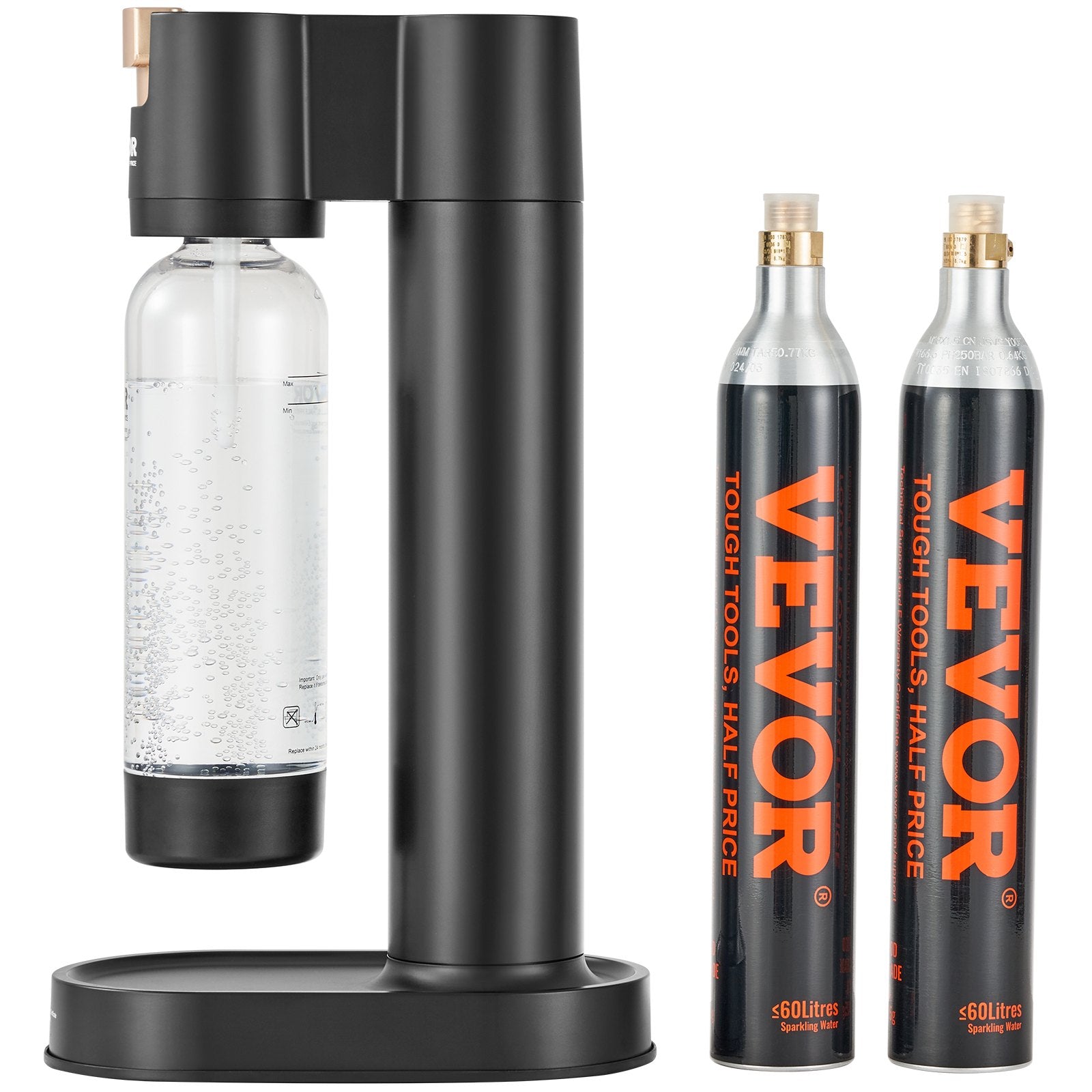 Gardening Tools: VEVOR Sparkling Water Maker, Soda Maker Machine for Home Carbonating, Seltzer Water Starter Kit with BPA-free 1L PET Bottle, 2 CO2 Cylinders, Compatible with Mainstream Screw-in 60L CO2 Cylinder