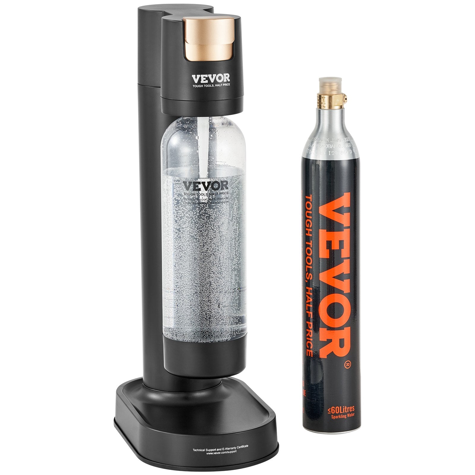 Gardening Tools: VEVOR Sparkling Water Maker, Soda Maker Machine for Home Carbonating, Seltzer Water Starter Kit with BPA-free 1L PET Bottle, CO2 Cylinder, Compatible with Mainstream Screw-in 60L CO2 Cylinder