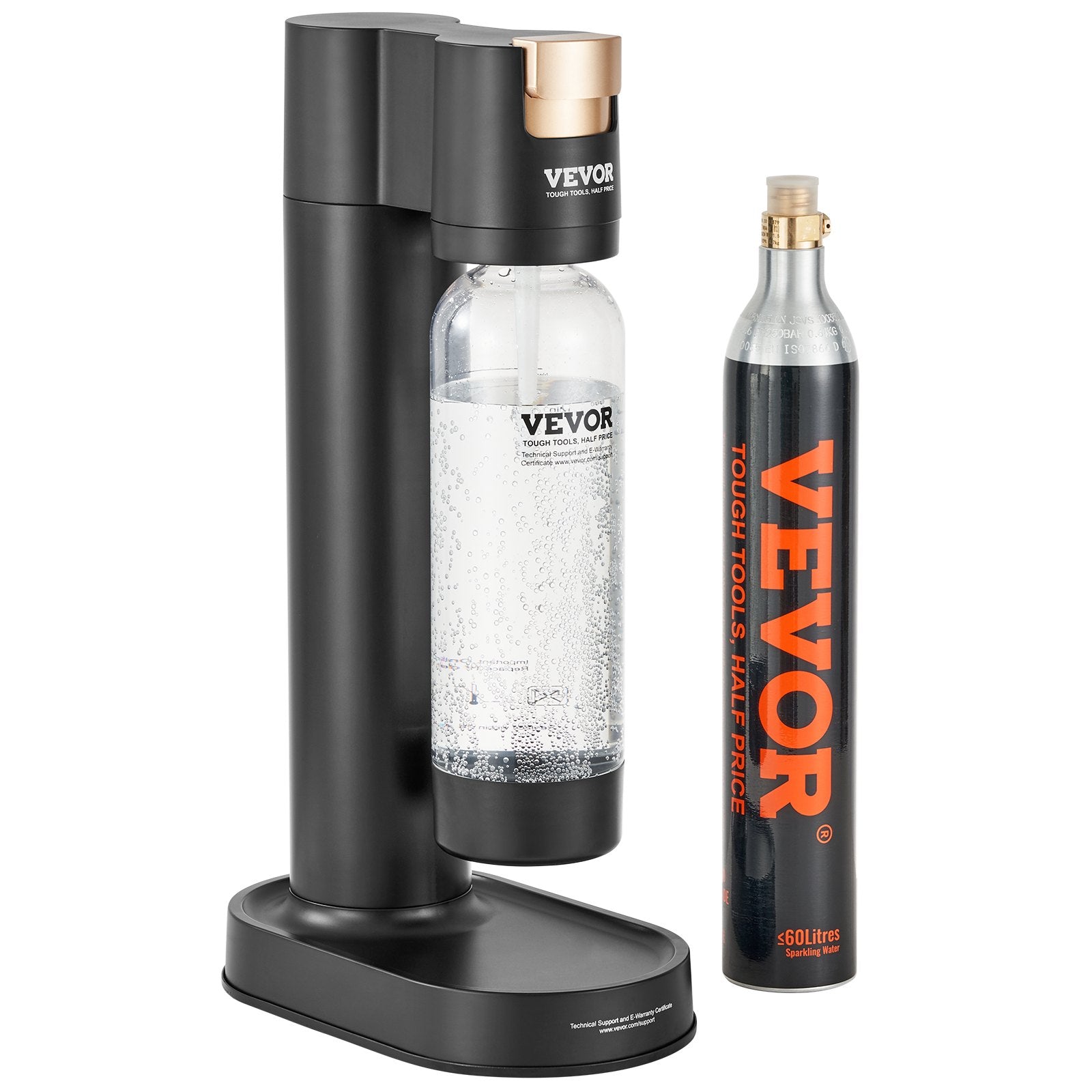 Gardening Tools: VEVOR Sparkling Water Maker, Soda Maker Machine for Home Carbonating, Seltzer Water Starter Kit with BPA-free 1L PET Bottle, CO2 Cylinder, Compatible with Mainstream Screw-in 60L CO2 Cylinder