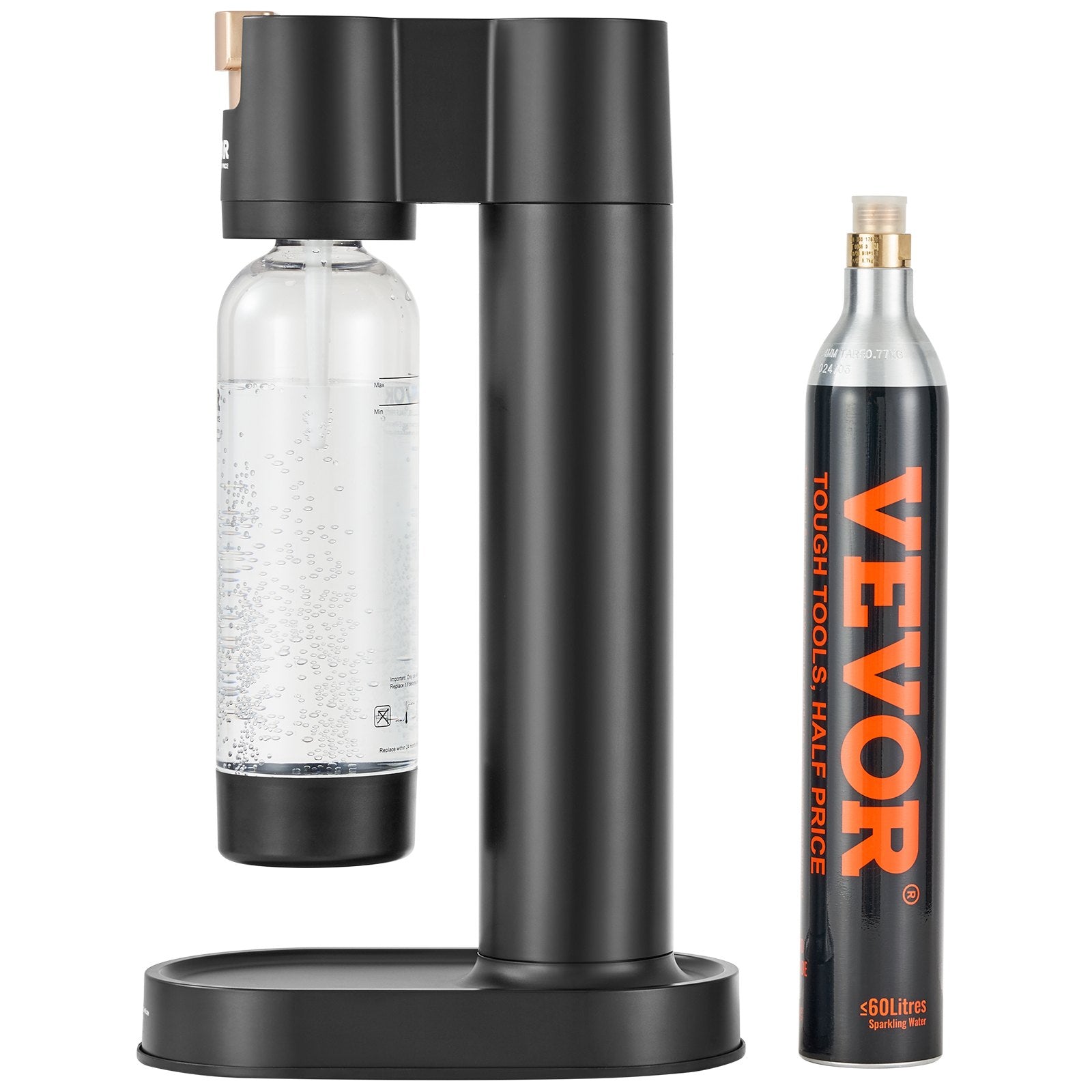 Gardening Tools: VEVOR Sparkling Water Maker, Soda Maker Machine for Home Carbonating, Seltzer Water Starter Kit with BPA-free 1L PET Bottle, CO2 Cylinder, Compatible with Mainstream Screw-in 60L CO2 Cylinder