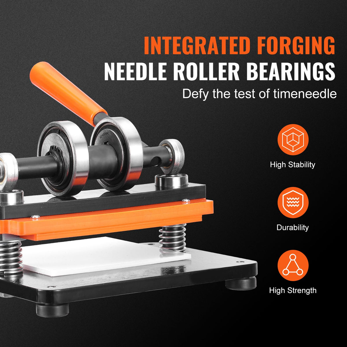 Leather Cutting Machine, 7.1 x 3.9 in Embossing Plate Manual Die Cutter, 0.47 in Pressure Stroke Leather Embossing Machine, Dual Guide Shafts Die Cut Machine for Various of Materials