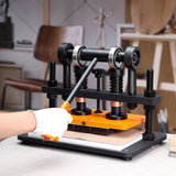 Cutters: VEVOR Leather Cutting Machine, 10.2 x 5.9 in Embossing Plate Manual Die Cutter, 0.47 in Pressure Stroke Leather Embossing Machine, Dual Guide Shafts Die Cut Machine for Various of Materials