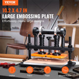 Cutters: VEVOR Leather Cutting Machine, 10.2 x 4.7 in Embossing Plate Manual Die Cutter, 0.47 in Pressure Stroke Leather Embossing Machine, Dual Guide Shafts Die Cut Machine for Various of Materials