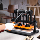 Cutters: VEVOR Leather Cutting Machine, 10.2 x 4.7 in Embossing Plate Manual Die Cutter, 0.47 in Pressure Stroke Leather Embossing Machine, Dual Guide Shafts Die Cut Machine for Various of Materials