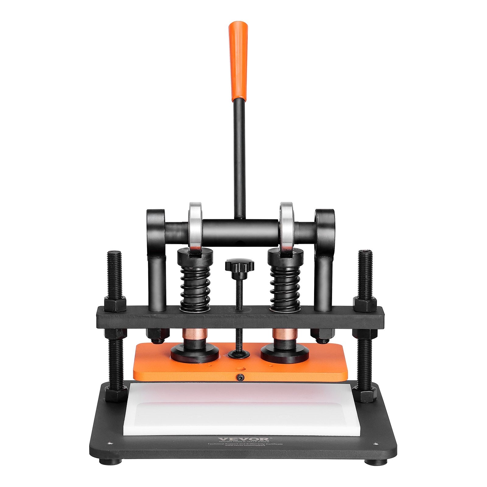 Cutters: VEVOR Leather Cutting Machine, 11 x 5.5 in Embossing Plate Manual Die Cutter, 0.47 in Pressure Stroke Leather Embossing Machine, Dual Guide Shafts Die Cut Machine for Various of Materials