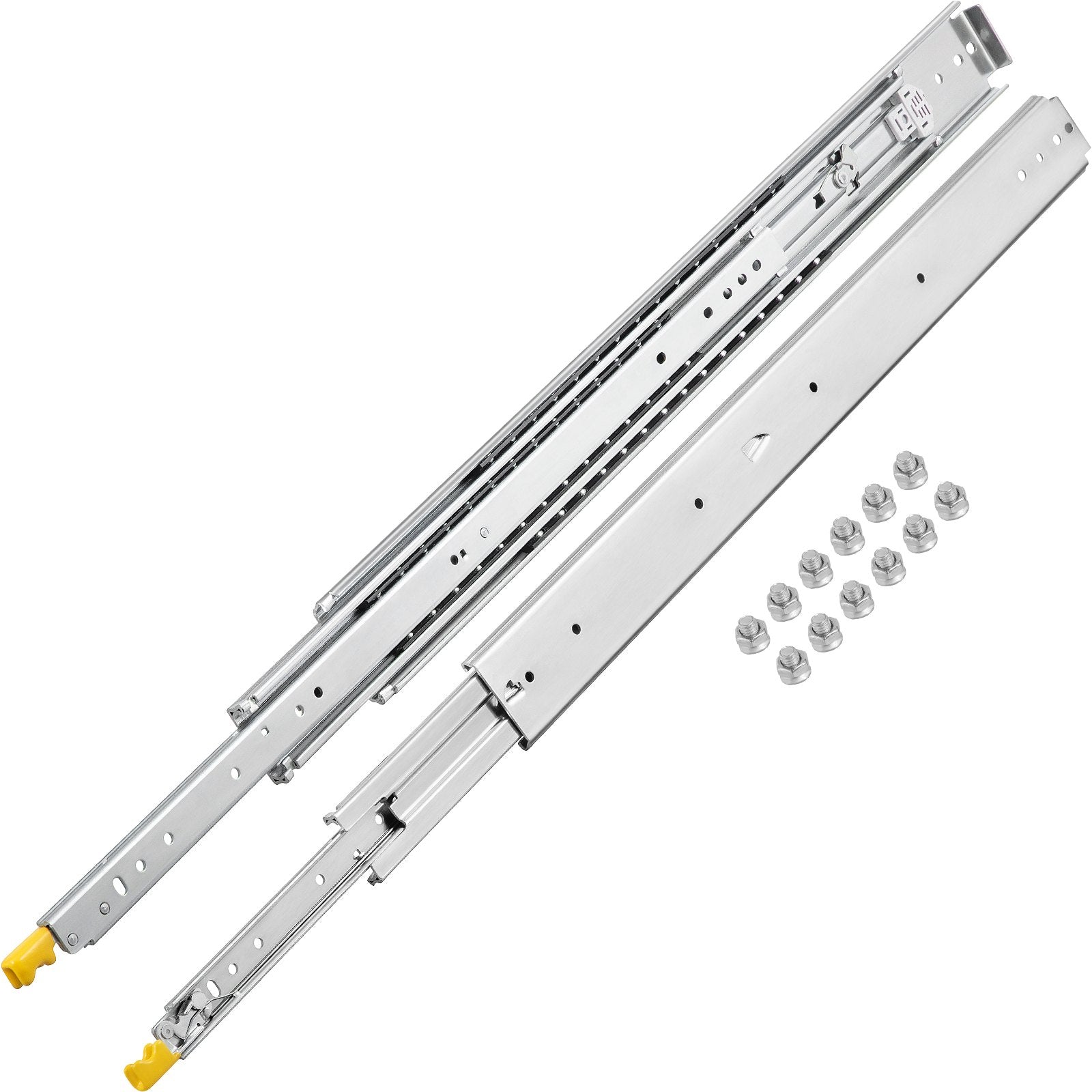 Basketball & Basketball Accessories: VEVOR Drawer Slides with Lock, 1 Pair 40 inch, Heavy-Duty Industrial Steel up to 500 lbs Capacity, 3-Fold Full Extension, Ball Bearing Lock-in & Lock-Out, Side Mount