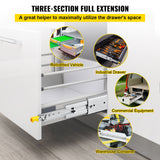 Basketball & Basketball Accessories: VEVOR Drawer Slides with Lock, 1 Pair 40 inch, Heavy-Duty Industrial Steel up to 500 lbs Capacity, 3-Fold Full Extension, Ball Bearing Lock-in & Lock-Out, Side Mount