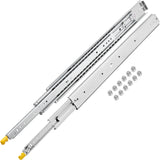 Basketball & Basketball Accessories: VEVOR Drawer Slides with Lock, 1 Pair 60 inch, Heavy-Duty Industrial Steel up to 500 lbs Capacity, 3-Fold Full Extension, Ball Bearing Lock-in & Lock-Out, Side Mount
