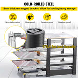 Basketball & Basketball Accessories: VEVOR Drawer Slides with Lock, 1 Pair 60 inch, Heavy-Duty Industrial Steel up to 500 lbs Capacity, 3-Fold Full Extension, Ball Bearing Lock-in & Lock-Out, Side Mount