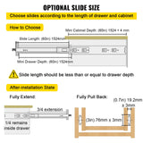 Basketball & Basketball Accessories: VEVOR Drawer Slides with Lock, 1 Pair 60 inch, Heavy-Duty Industrial Steel up to 500 lbs Capacity, 3-Fold Full Extension, Ball Bearing Lock-in & Lock-Out, Side Mount