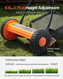 Gardening Tools: VEVOR 40cm Push Reel Lawn Mower 5-Blade Adjustable Height Grass Catcher 2-Wheel