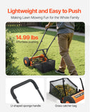 Gardening Tools: VEVOR 40cm Push Reel Lawn Mower 5-Blade Adjustable Height Grass Catcher 2-Wheel