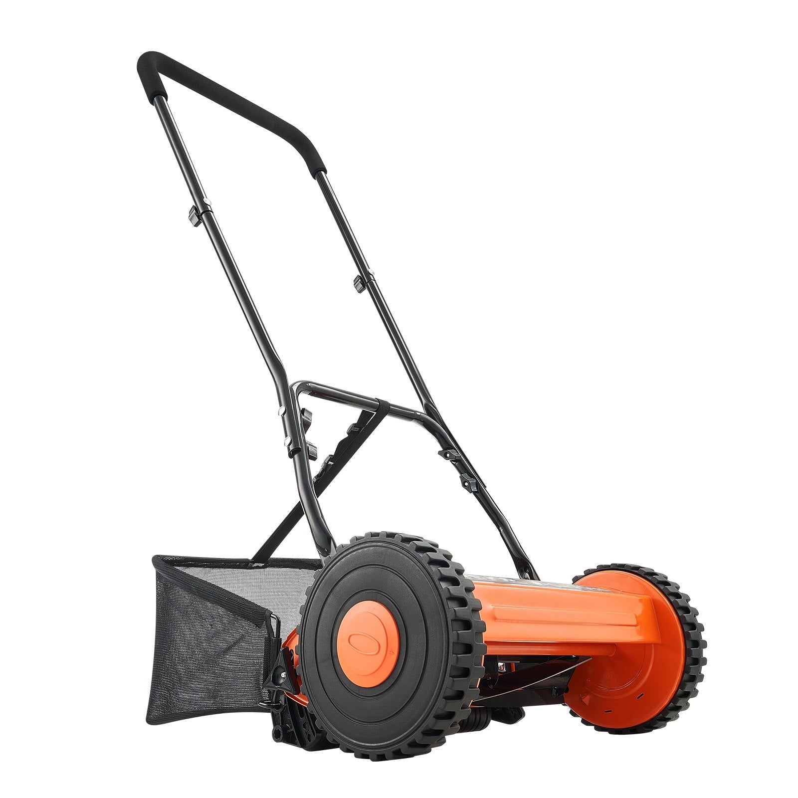 Gardening Tools: VEVOR 40cm Push Reel Lawn Mower 5-Blade Adjustable Height Grass Catcher 2-Wheel