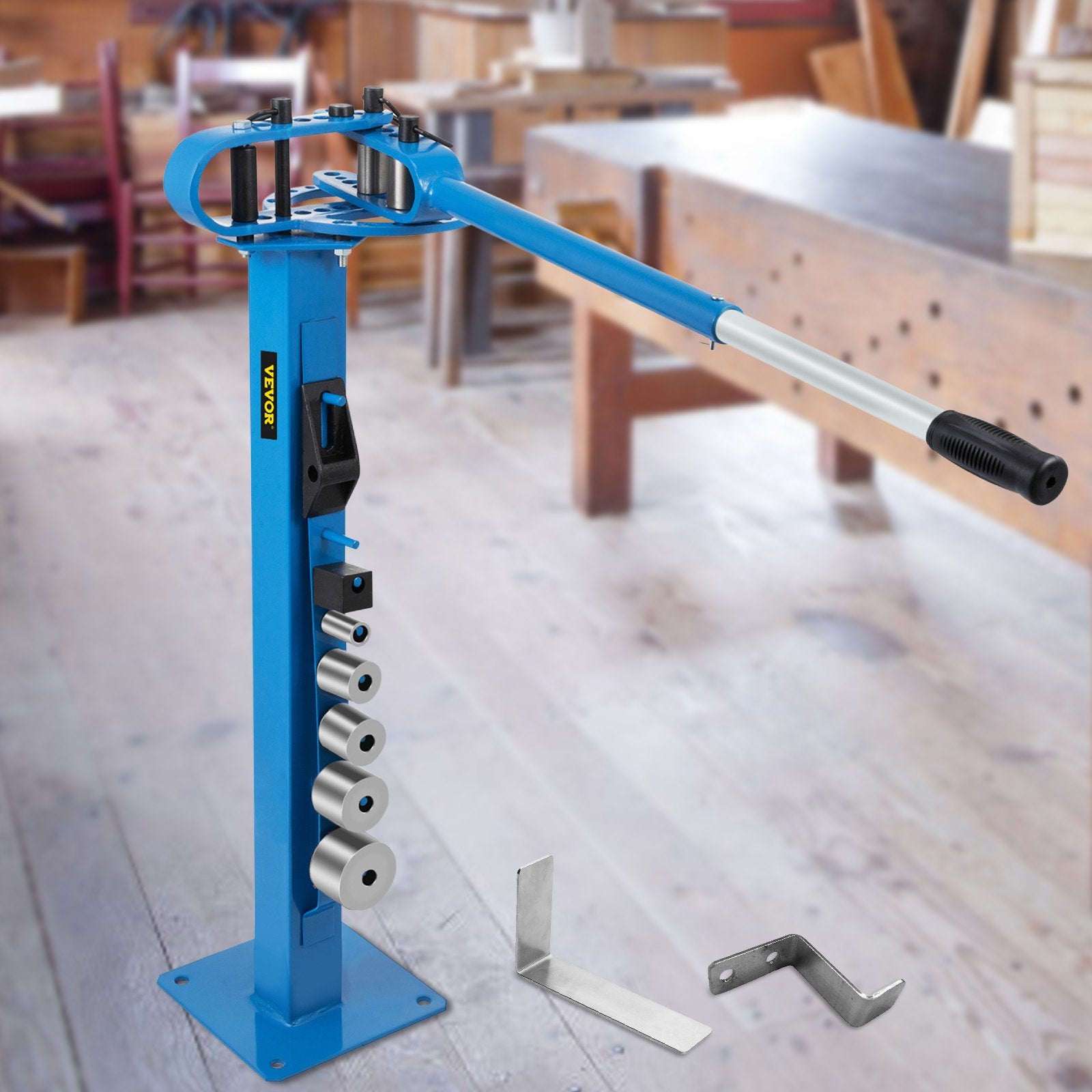Audio Accessories: VEVOR YP-38 Metal Bender 1"-3" Flat Bar Square Rod Bending 7 Dies w/ Floor Stand