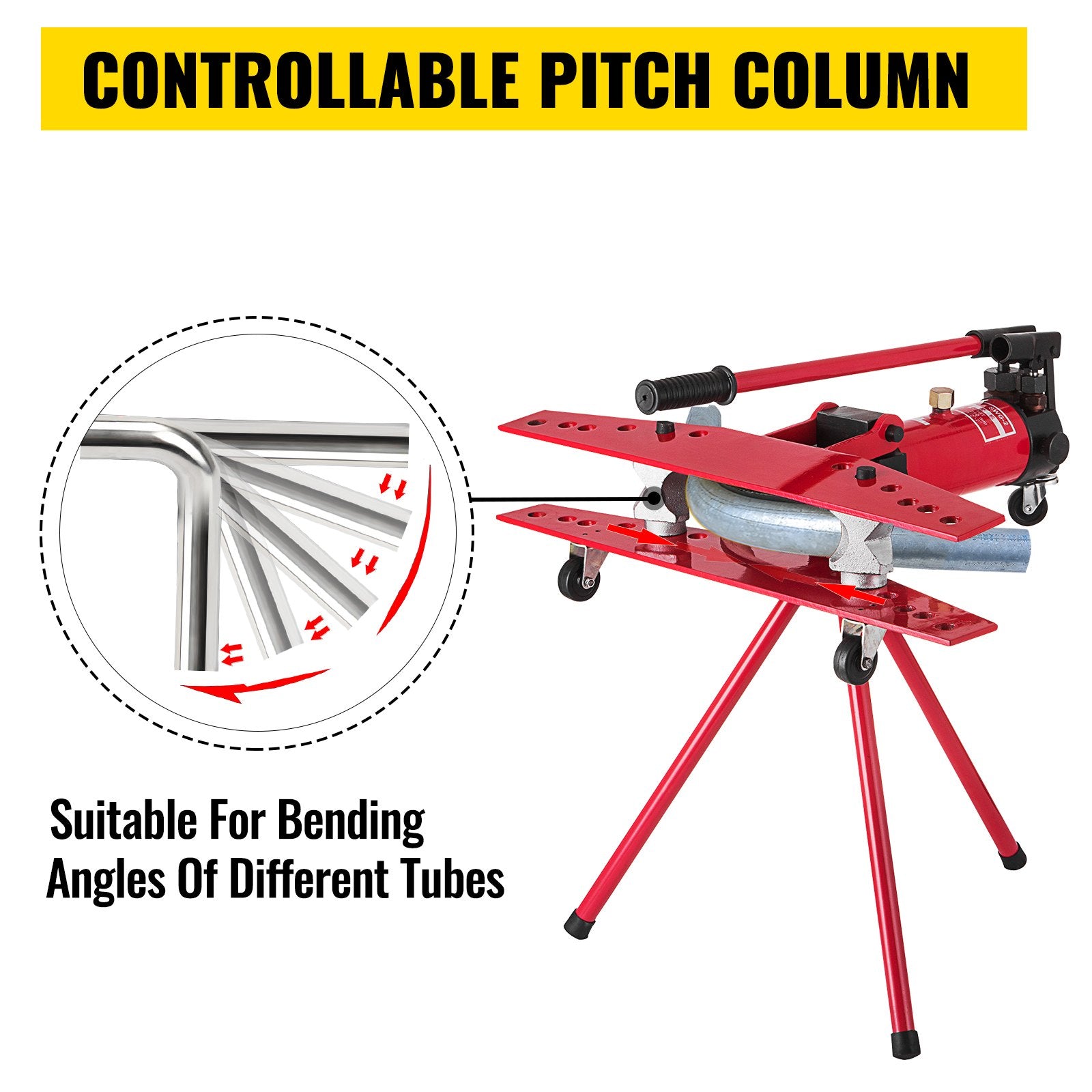 Cutters: VEVOR Manual Pipe Bender Plumbers Tool 16T, Pipe Bending Machine 1/2-2 Inch, Pipe Bending Pipe Bending Machine Ø22mm-Ø60mm, Bender Tube Bender Machine Tube Bender for Heating and Piping Construction
