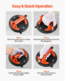 Tattoo Suppliers: VEVOR Vacuum Suction Cup, 203 mm Vacuum Glass Lifter with ABS Handle, 180 kg Max Lifting Capacity Tile Suction Cup Tool with Carrying Case for Lifting Large Tile, Granite, Drywall, Windows (1-Pack)