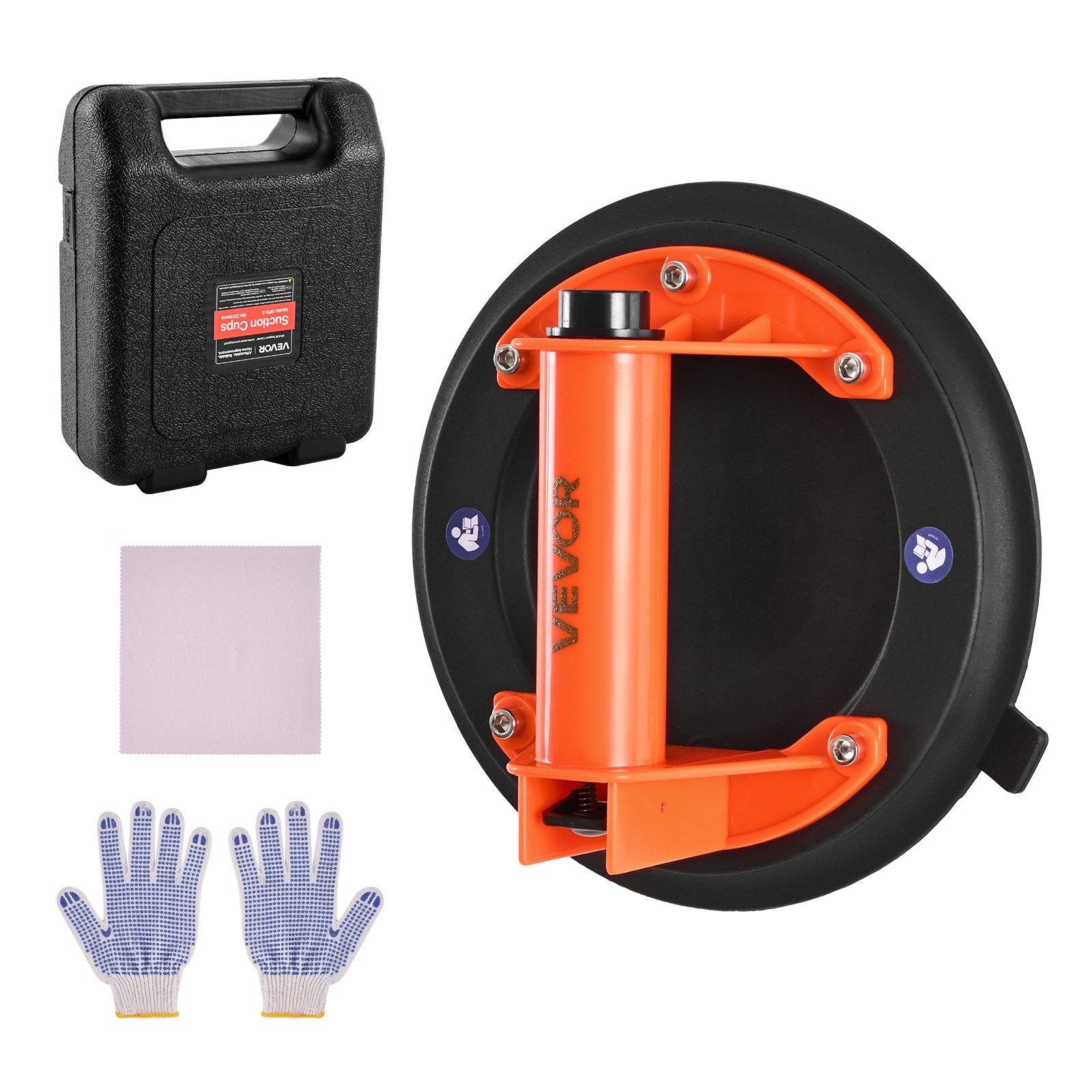 Tattoo Suppliers: VEVOR Vacuum Suction Cup, 203 mm Vacuum Glass Lifter with ABS Handle, 180 kg Max Lifting Capacity Tile Suction Cup Tool with Carrying Case for Lifting Large Tile, Granite, Drywall, Windows (1-Pack)