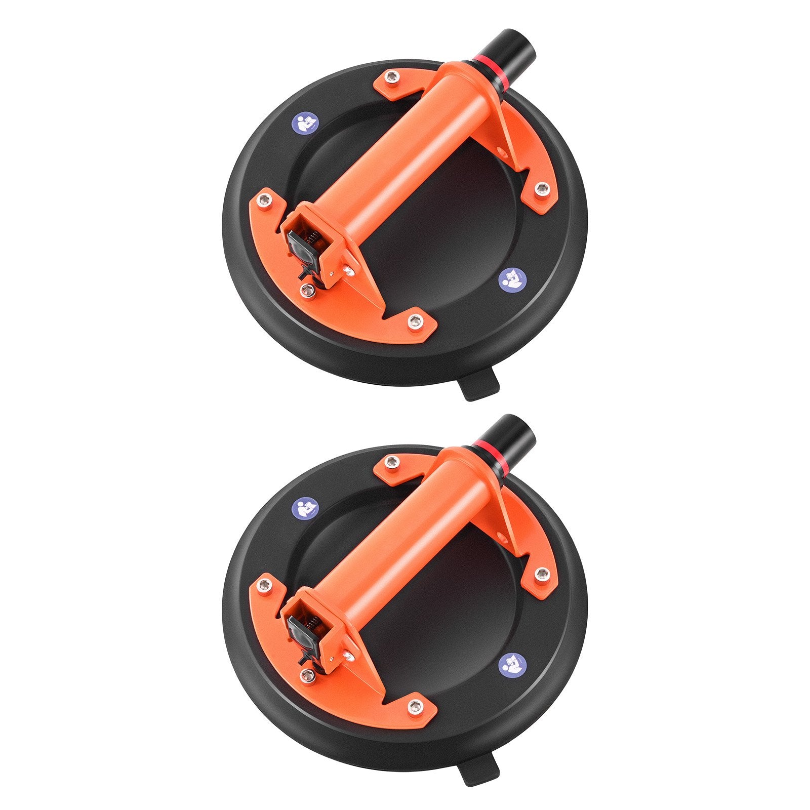 Tattoo Suppliers: VEVOR Vacuum Suction Cup, 203 mm Vacuum Glass Lifter with Metal Handle, 195 kg Max Lifting Capacity Tile Suction Cup Tool with Carrying Case for Lifting Large Tile, Granite, Drywall, Windows (2-Pack)