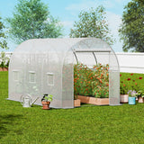 Canopies & Gazebos: VEVOR Walk-in Tunnel Greenhouse 9.58x6.43x6.23ft Galvanized Frame PE Cover White