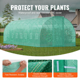 Canopies & Gazebos: VEVOR Walk-in Tunnel Greenhouse 27.38x9.5x7.38ft Galvanized Frame PE Cover Green