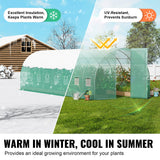 Canopies & Gazebos: VEVOR Walk-in Tunnel Greenhouse 27.38x9.5x7.38ft Galvanized Frame PE Cover Green