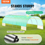 Canopies & Gazebos: VEVOR Walk-in Tunnel Greenhouse 29.2x9.7x6.5ft Galvanized Frame PE Cover Green