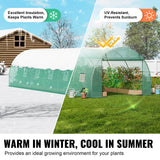 Canopies & Gazebos: VEVOR Walk-in Tunnel Greenhouse 29.2x9.7x6.5ft Galvanized Frame PE Cover Green