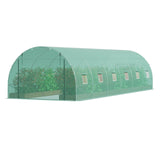 Canopies & Gazebos: VEVOR Walk-in Tunnel Greenhouse 29.2x9.7x6.5ft Galvanized Frame PE Cover Green
