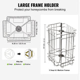 Basketball & Basketball Accessories: VEVOR Manual Honey Extractor, 2/4 Frames Honey Spinner Extractor, Stainless Steel Beekeeping Extraction, Honeycomb Drum Spinner with Lid, Apiary Centrifuge Equipment with Height Adjustable Stand