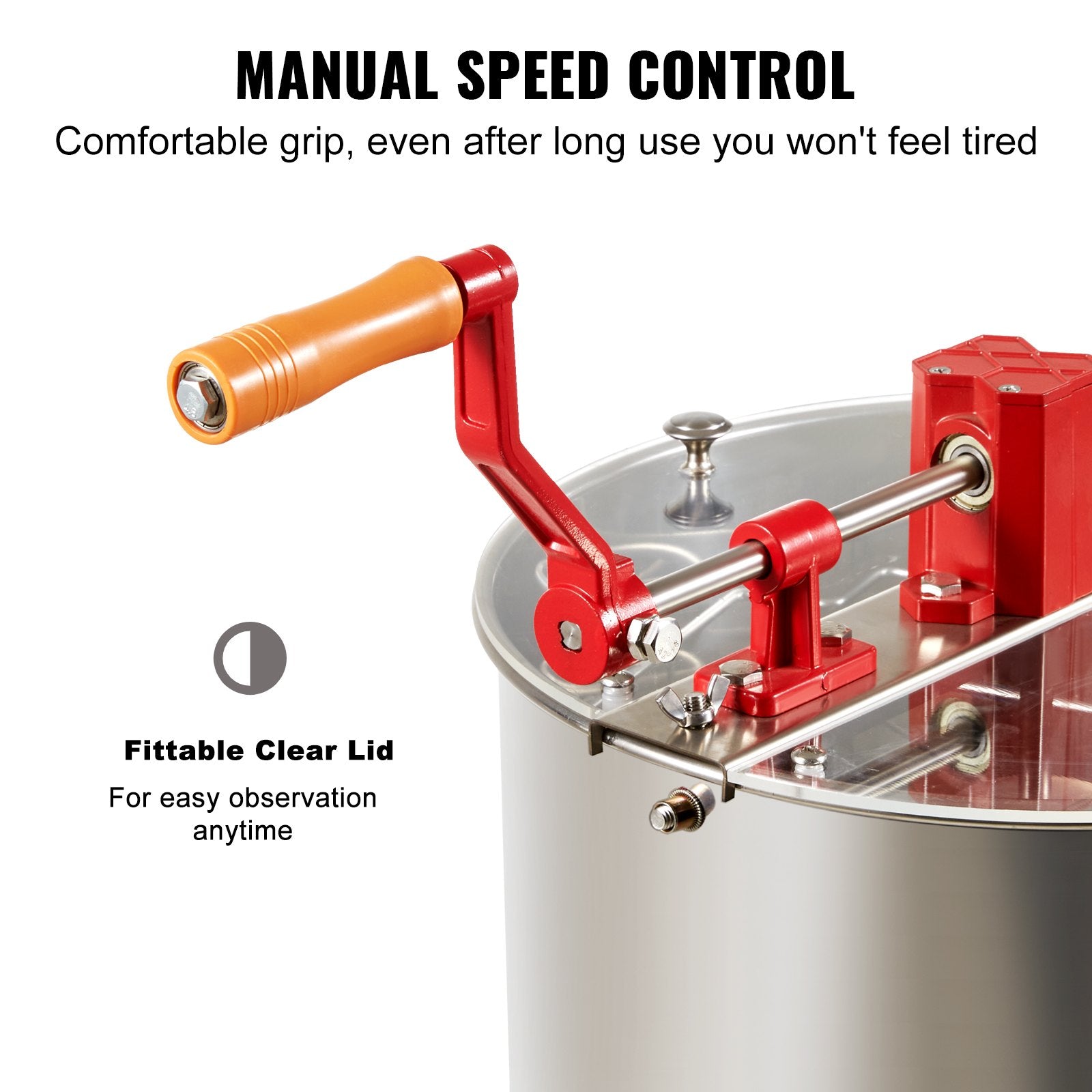 Basketball & Basketball Accessories: VEVOR Manual Honey Extractor, 2/4 Frames Honey Spinner Extractor, Stainless Steel Beekeeping Extraction, Honeycomb Drum Spinner with Lid, Apiary Centrifuge Equipment with Height Adjustable Stand
