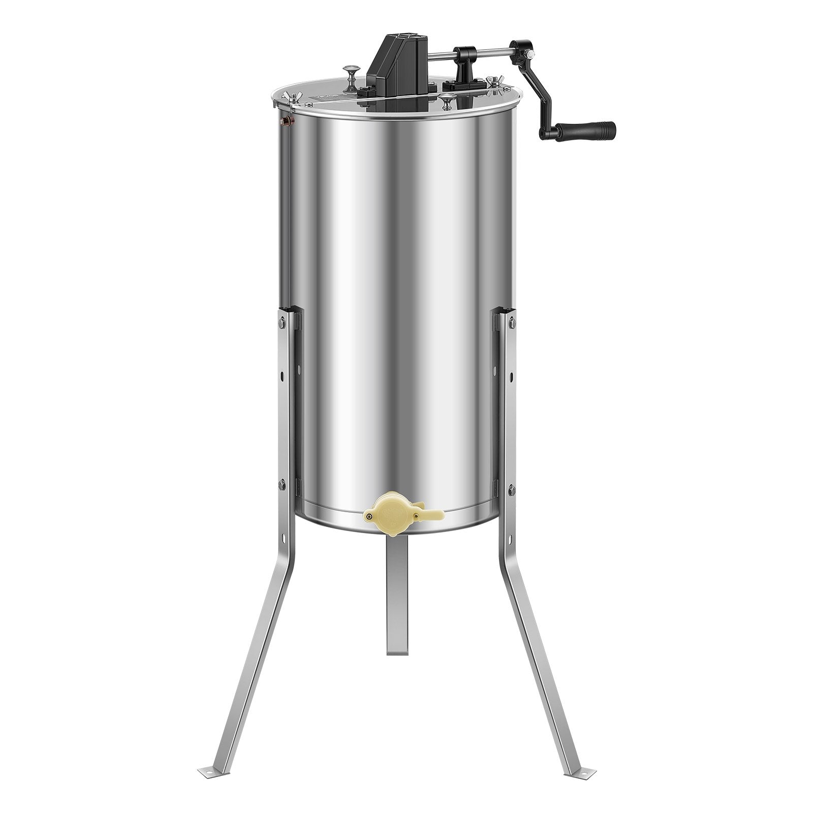 Beekeeping: VEVOR Honey Extractor, 2 Frame Manual Honey Spinner with Transparent Lid, Stainless Steel Honeycomb Drum Spinner with Height Adjustable Stand, Honeycomb Extraction Centrifuge Equipment for Beekeeping