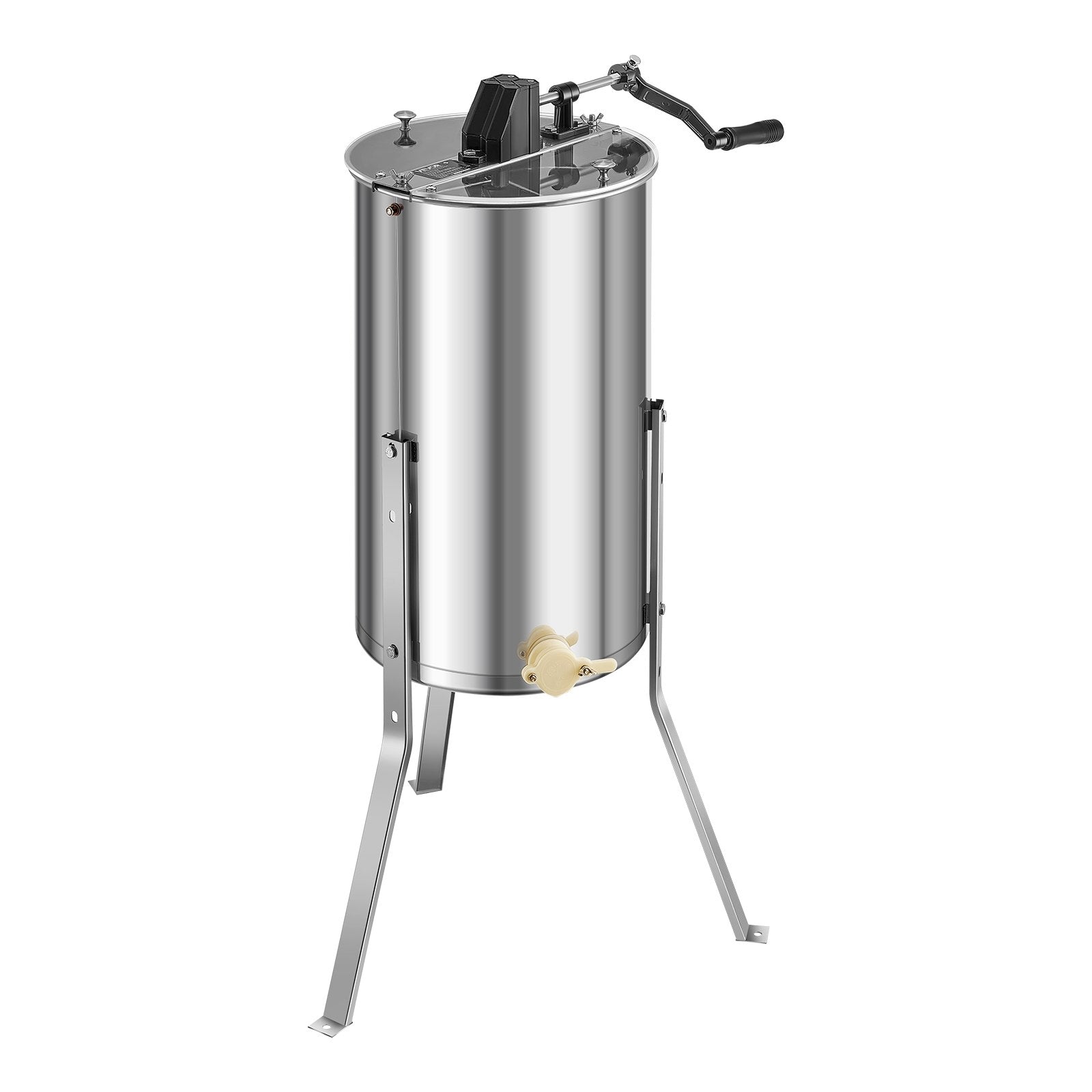 Beekeeping: VEVOR Honey Extractor, 2 Frame Manual Honey Spinner with Transparent Lid, Stainless Steel Honeycomb Drum Spinner with Height Adjustable Stand, Honeycomb Extraction Centrifuge Equipment for Beekeeping