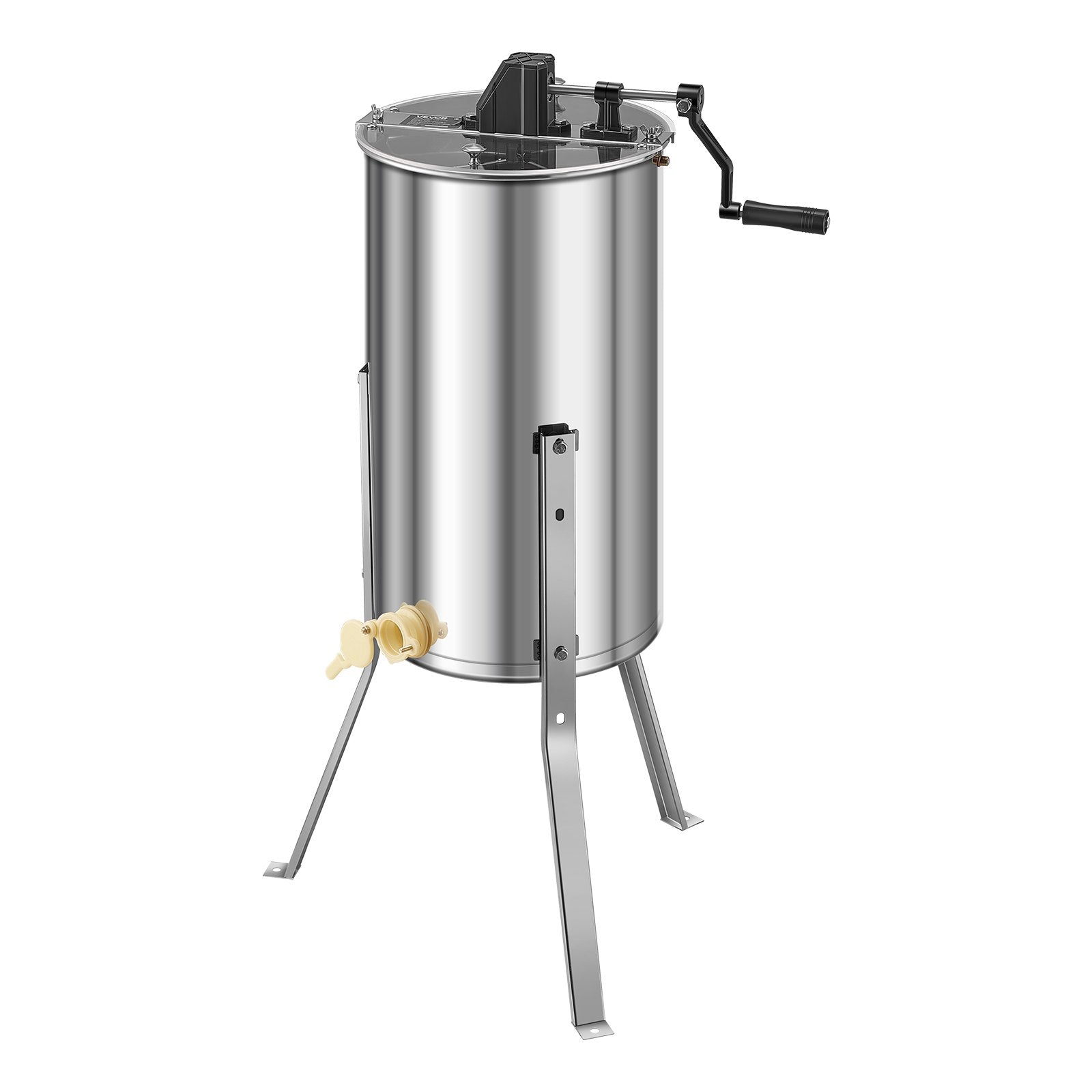Beekeeping: VEVOR Honey Extractor, 2 Frame Manual Honey Spinner with Transparent Lid, Stainless Steel Honeycomb Drum Spinner with Height Adjustable Stand, Honeycomb Extraction Centrifuge Equipment for Beekeeping