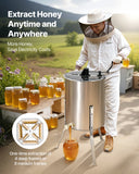Beekeeping: VEVOR Honey Extractor, 4/8 Frame Manual Honey Spinner with Transparent Lid, Stainless Steel Honeycomb Drum Spinner with Height Adjustable Stand, Honeycomb Extraction Equipment for Beekeeping