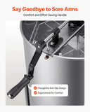 Beekeeping: VEVOR Honey Extractor, 4/8 Frame Manual Honey Spinner with Transparent Lid, Stainless Steel Honeycomb Drum Spinner with Height Adjustable Stand, Honeycomb Extraction Equipment for Beekeeping