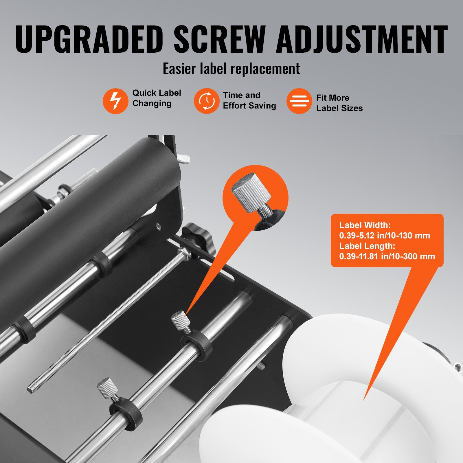 Manual Round Labeling Machine, 15-20pcs/min, Bottle Label Applicator for Round Bottles, Adjustable Manual Round Bottle Labeler Suitable for Round Bottle Diameter 20-120 mm (with Pressing Bar)