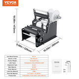 Kitchen & Bathroom DIY: VEVOR Manual Round Labeling Machine, 15-20pcs/min, Bottle Label Applicator for Round Bottles, Adjustable Manual Round Bottle Labeler Suitable for Round Bottle Diameter 20-120 mm (with Pressing Bar)