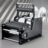 Kitchen & Bathroom DIY: VEVOR Manual Round Labeling Machine, 15-20pcs/min, Bottle Label Applicator for Round Bottles, Adjustable Manual Round Bottle Labeler Suitable for Round Bottle Diameter 20-120 mm (with Pressing Bar)
