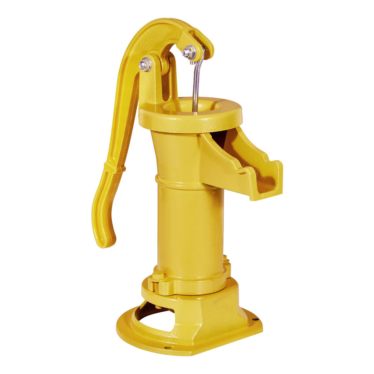 Well Hand Pitcher Pump, 25 ft Maximum Lift, Antique Cast Iron Manual Hand Water Pump, NPT 1-1/4 in Connection, Easy Installation, Old Fashioned for Outdoor Garden, Pond, Backyard, Farm, Yellow