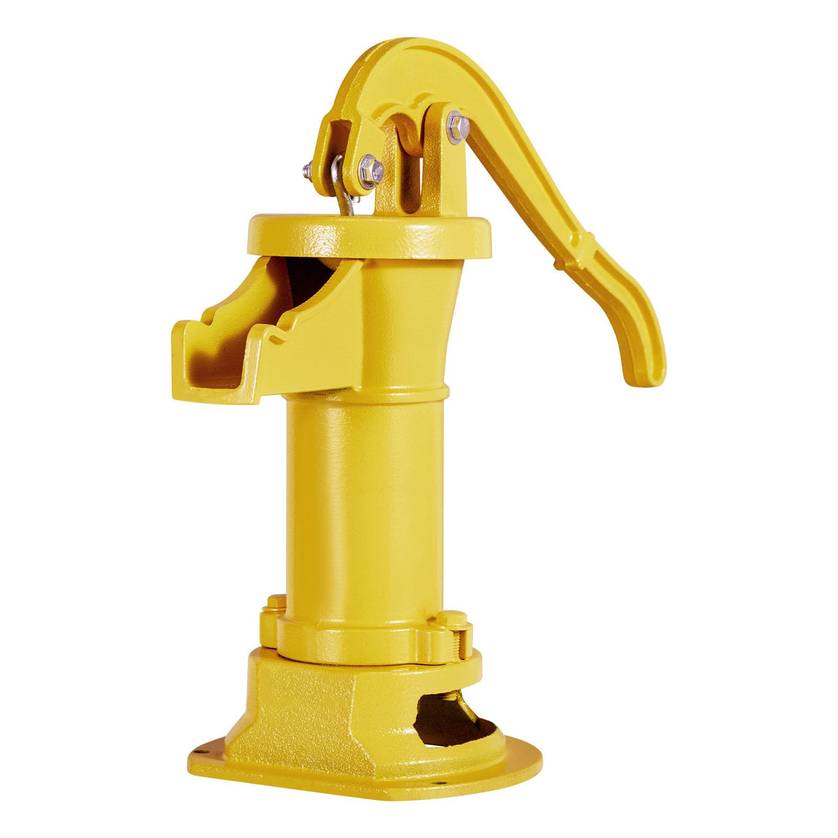 Well Hand Pitcher Pump, 25 ft Maximum Lift, Antique Cast Iron Manual Hand Water Pump, NPT 1-1/4 in Connection, Easy Installation, Old Fashioned for Outdoor Garden, Pond, Backyard, Farm, Yellow