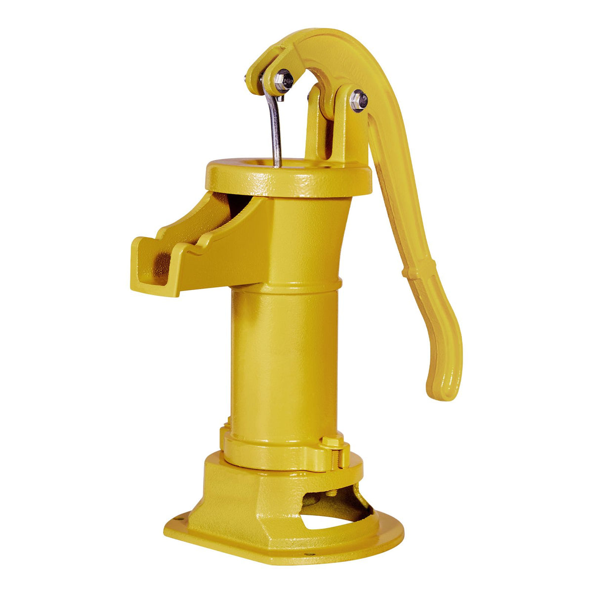 Well Hand Pitcher Pump, 25 ft Maximum Lift, Antique Cast Iron Manual Hand Water Pump, NPT 1-1/4 in Connection, Easy Installation, Old Fashioned for Outdoor Garden, Pond, Backyard, Farm, Yellow