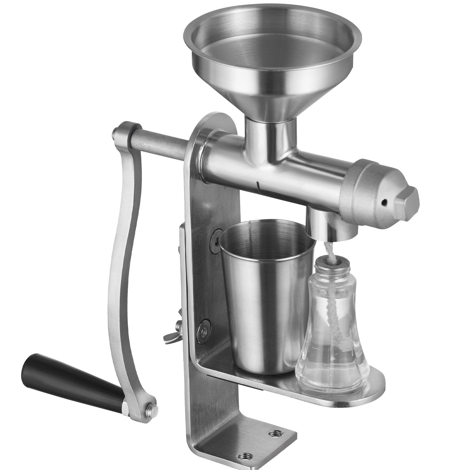 Food Storage: VEVOR Manual Oil Press Machine, Stainless Steel Oil Extractor Machine, Detachable Oil Presser for Effortless Cleaning, Household Oil Expeller for Pressing Peanuts, Sesame Seeds, Rapeseed, Tea Seeds