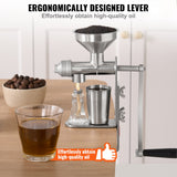 Food Storage: VEVOR Manual Oil Press Machine, Stainless Steel Oil Extractor Machine, Detachable Oil Presser for Effortless Cleaning, Household Oil Expeller for Pressing Peanuts, Sesame Seeds, Rapeseed, Tea Seeds