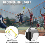 Basketball & Basketball Accessories: VEVOR 4-Way Volleyball Net, Adjustable Height Badminton Net Set for Backyard Beach Lawn, Outdoor Portable Volleyball Net with Carrying Bag, 4 Square Quick Assemble Game Set For Kids And Adults